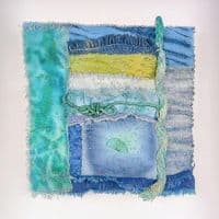 Starlight on Sea | Textile Art |  Coastal Artwork | Lucinda Button