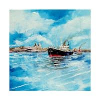 Steamer in Port | Original Painting | Stuart Roy