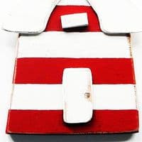 Stripy Beach Hut Hanging | Suzanne Lake