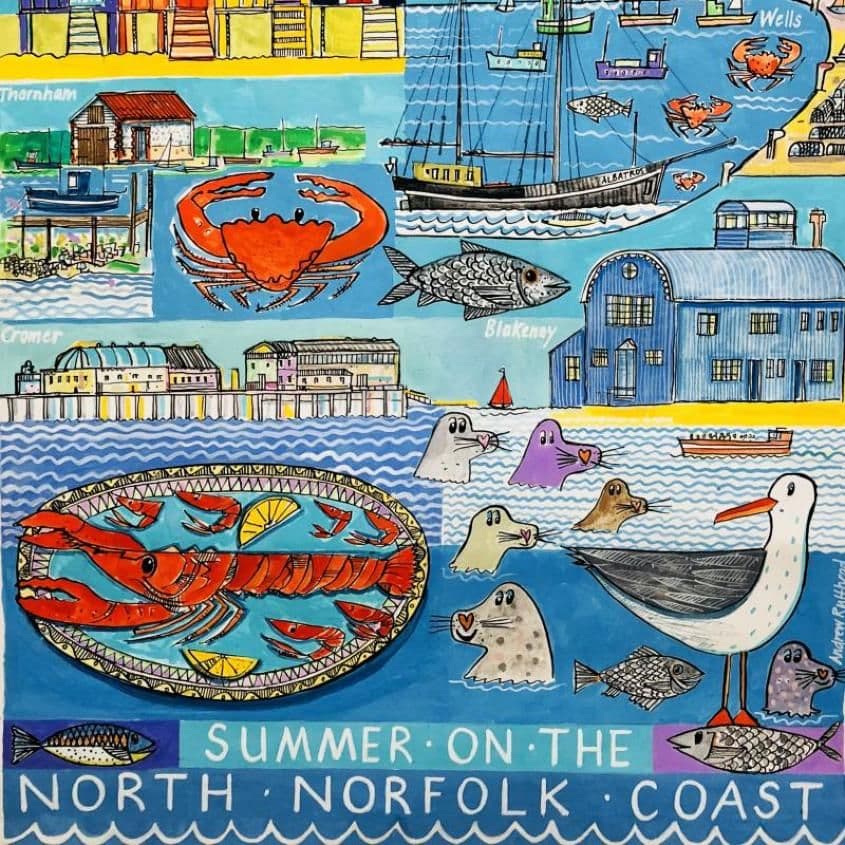 Summer on the North Norfolk Coast | A3 Print | Andrew Ruffhead