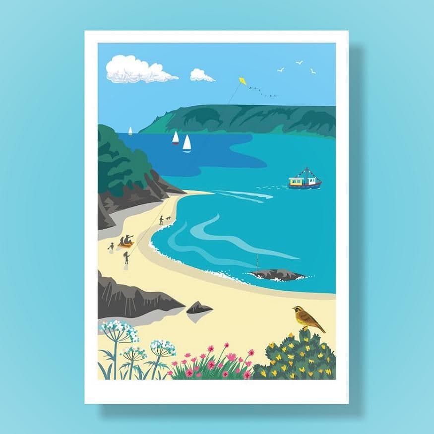 Sunny Cove, Devon - Art Print
