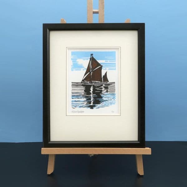 Thames Sailing Barge Linocut Print | Limited Edition | Richard Juniper