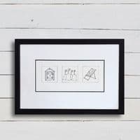 The Beach | Hand Drawn Illustration | Limited Edition | Alison Collins