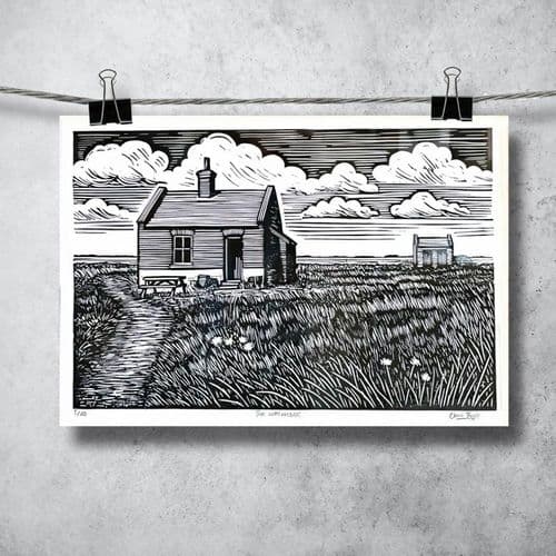 The Watchhouse - Linocut Print