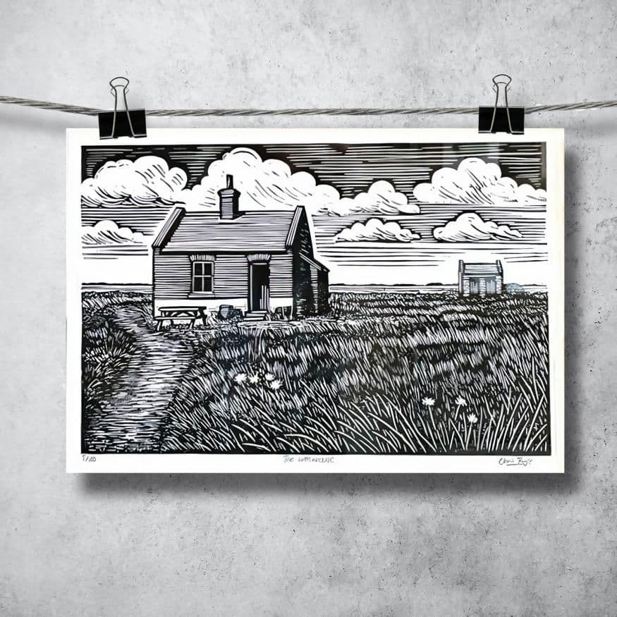 The Watchhouse - Linocut Print
