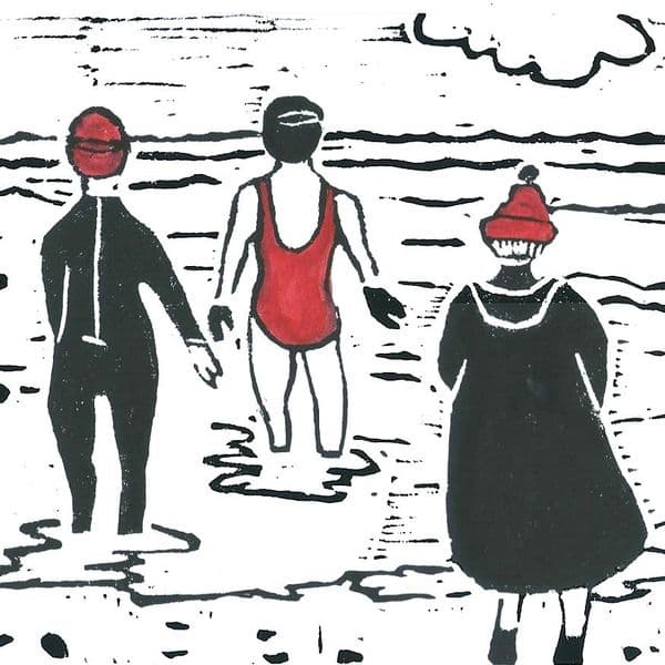 Three Friends | Linocut Print | Marnie Baker