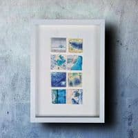 Turquoise 8 Wave Form |Coastal Artwork | Lucinda Button