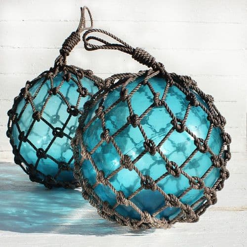 Turquoise Glass Fishing Float - Large