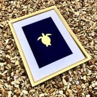 Turtle Gold Foil Print | Metallic Art Print | Nichol Foster