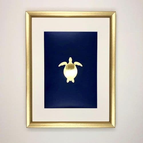 Turtle - Gold Foil Art Print
