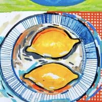 Two Lemons and Sea Bass Print | A3 Print | Andrew Ruffhead