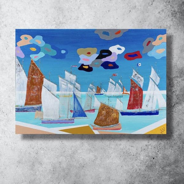 Two Tan Sails | Fine Art Print | David Raine