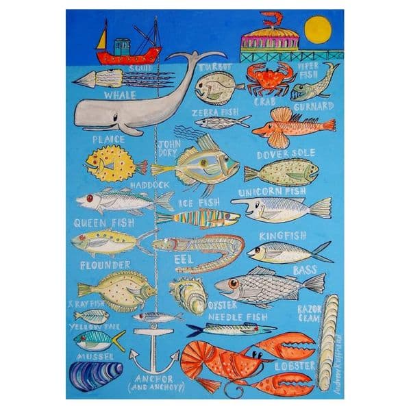 Under the Sea Alphabet | Art Print | Andrew Ruffhead