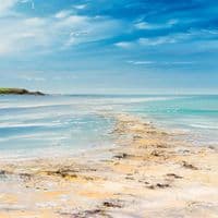 Waiting for the Tide to Burgh Island, South Devon Print | Art Print | Gail Morris