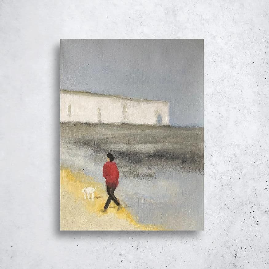 Walking the Dog - painting