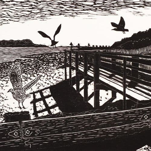 Walkway – Woodcut Print