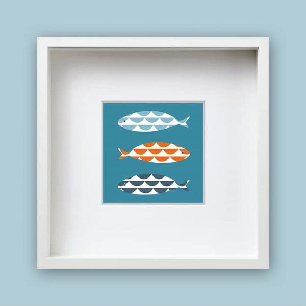 Wave Fish Framed Print | Jo Thearle