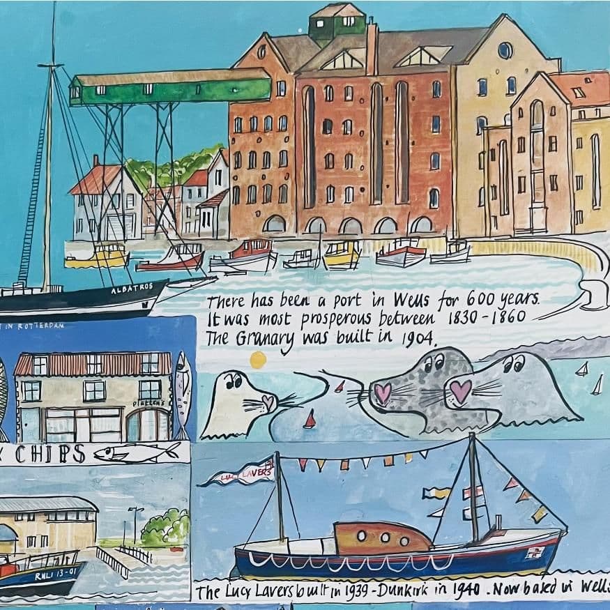 Wells next the Sea Print | A3 Art Print | Andrew Ruffhead