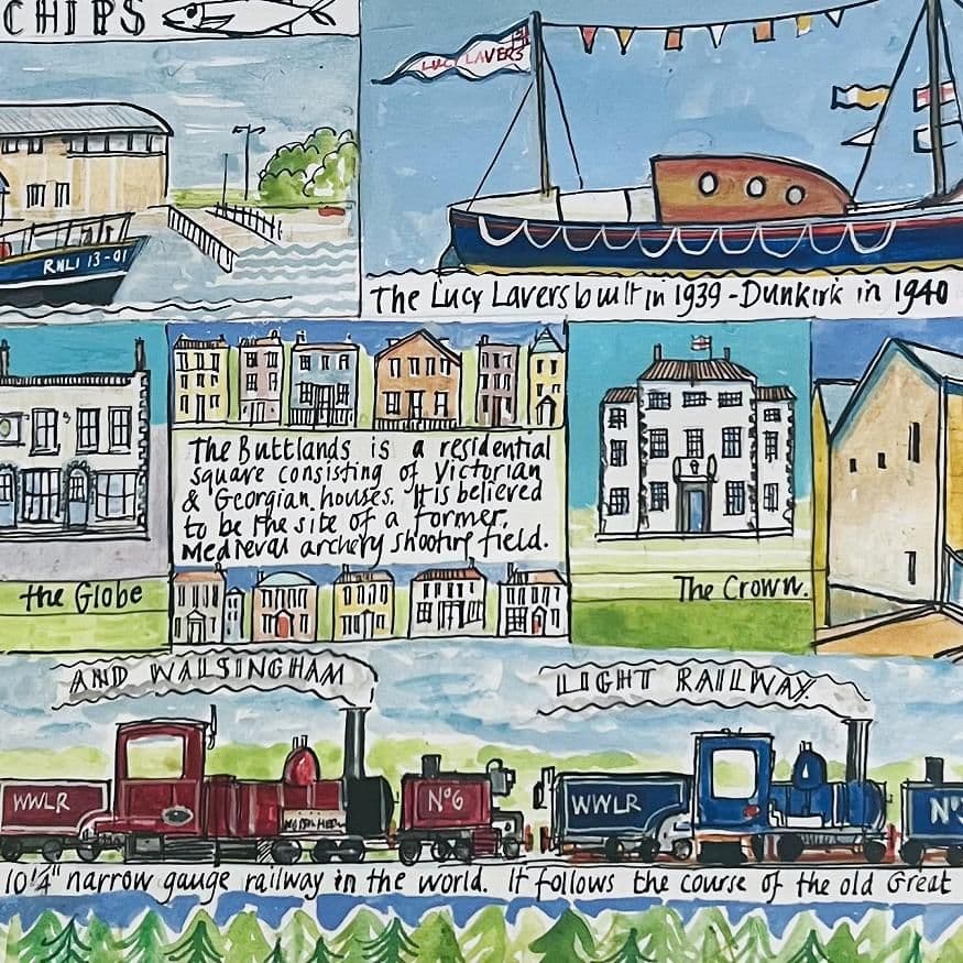 Wells next the Sea Print | A3 Art Print | Andrew Ruffhead