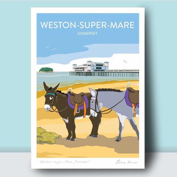 Weston-super-Mare, Somerset | Coastal Art Print | Fiona Horan
