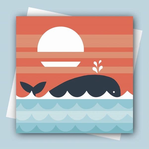 Whale Coastal Greeting Card | Jo Thearle