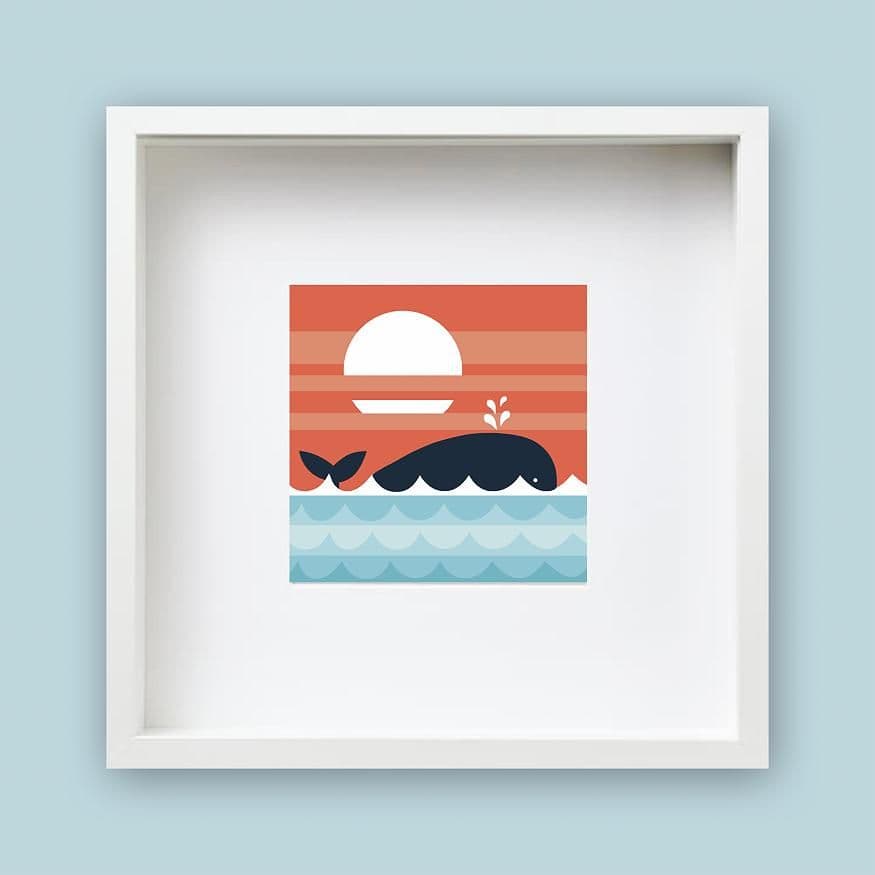 Whale - Framed Print