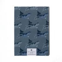 Whale Pattern A5 Notebook | Kelsey Emblow
