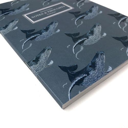 Whale Pattern - A5 Notebook