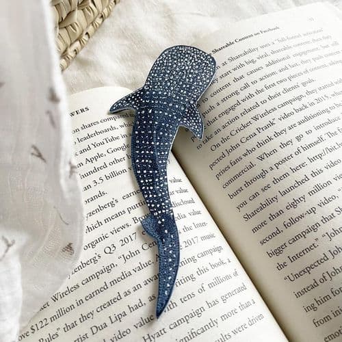 Whale Shark Leather Bookmark