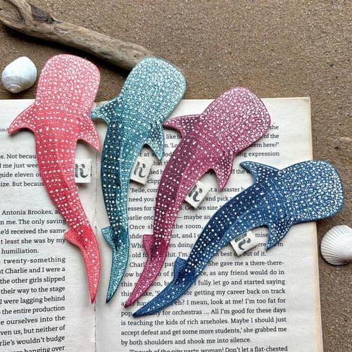 Whale Shark Leather Bookmark