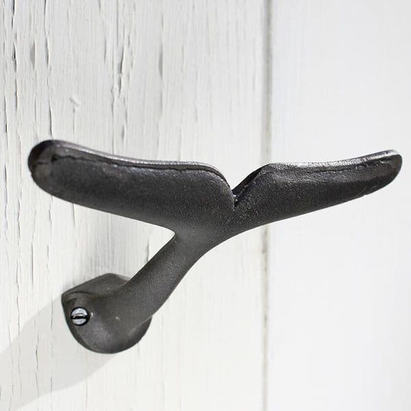 Whale Tail Wall Hook | Coastal Metal Hook
