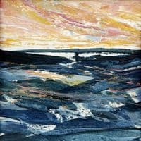 When Joy Glimmers Across the Sea |Original Painting | Seascape | Louise Levine