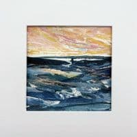 When Joy Glimmers Across the Sea |Original Painting | Seascape | Louise Levine