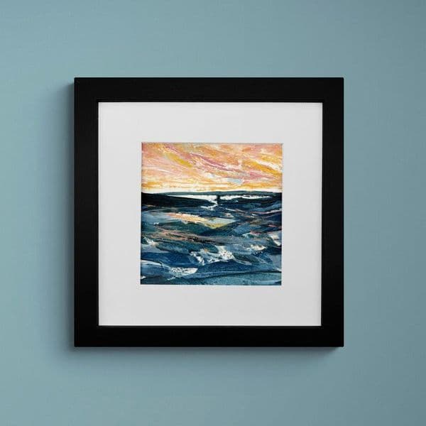 When Joy Glimmers Across the Sea |Original Painting | Seascape | Louise Levine