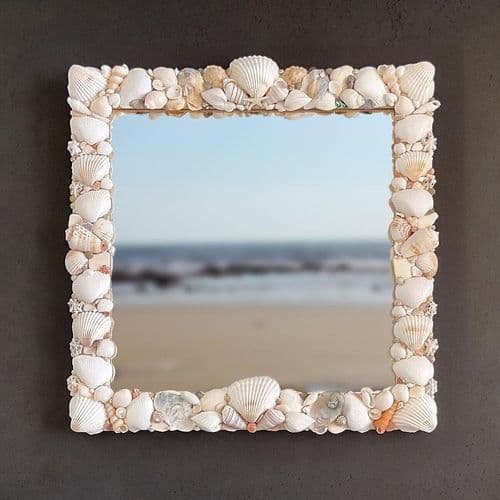White Sand Shell Mirror