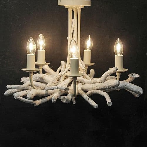White Washed Driftwood Pendant Chandelier