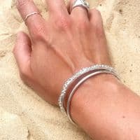 Whitewater Bangle Bracelet | Silver Bangle | Sarah Adams