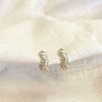 Whitewater Huggy Hoop Earrings| Silver Stud Earrings |Sarah Adams