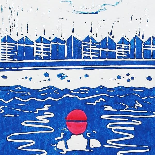 Wild Swimming | Linocut Print | Marnie Baker