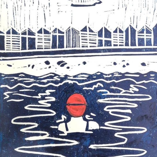Wild Swimming | Linocut Print | Marnie Baker