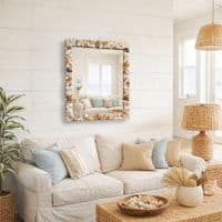 Windswept Beach Seashell Wall Mirror | Seashell Mirror