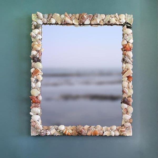Windswept Beach Seashell Wall Mirror | Seashell Mirror