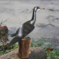 Wingspread Cormorant Bird Carving | Hand Carved Bird | Wooden Bird Carving