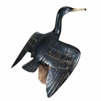 Wingspread Cormorant Bird Carving | Hand Carved Bird | Wooden Bird Carving