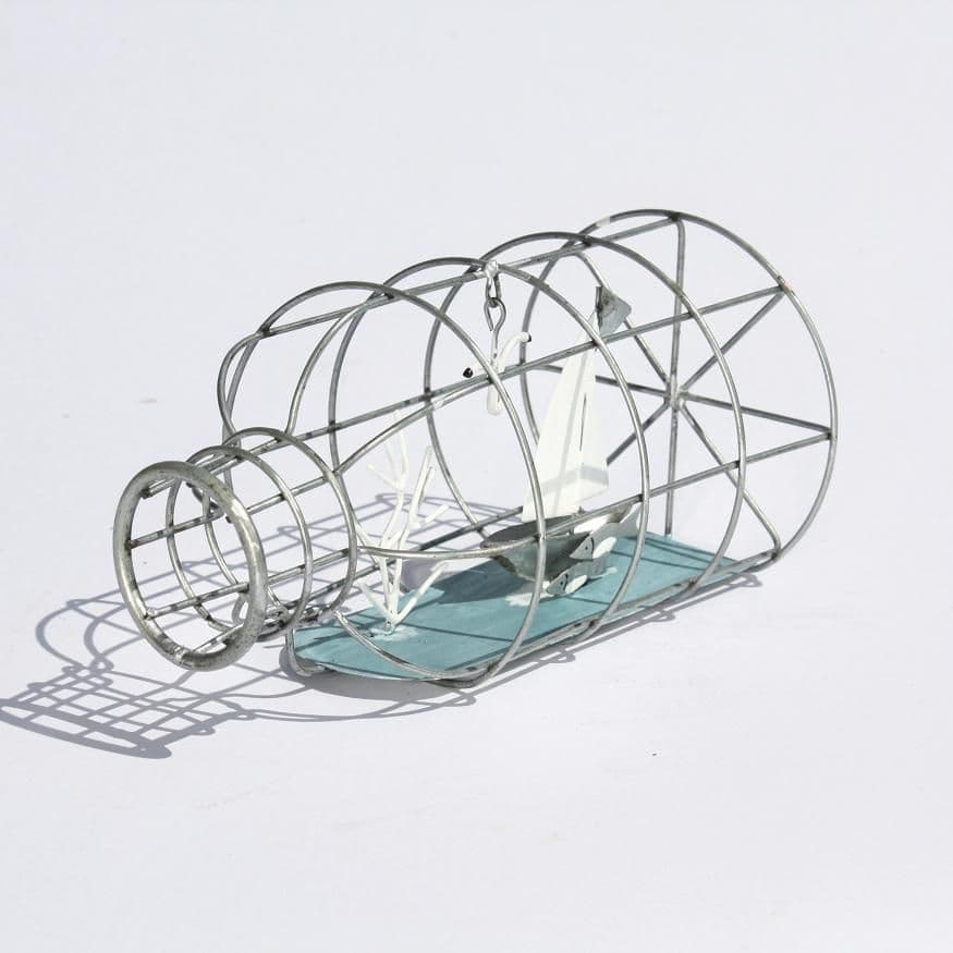 Wire Boat in a Bottle