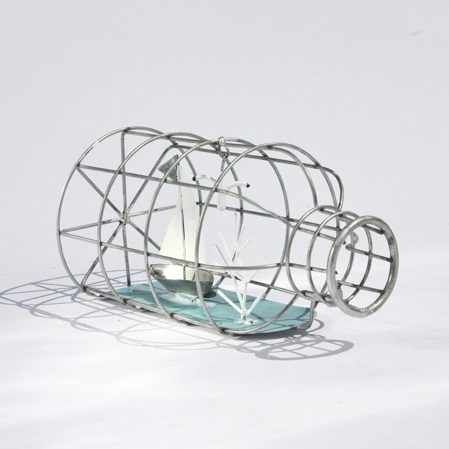 Wire Boat in a Bottle