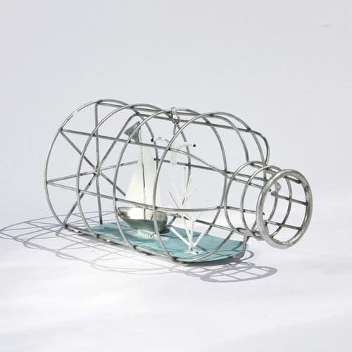 Wire Boat in a Bottle