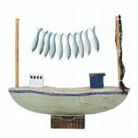 Wooden Fishing Boat | Coastal Décor