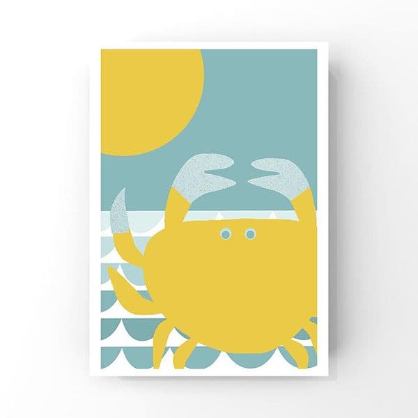 Yellow Crab | A4 Print by Jo Thearle
