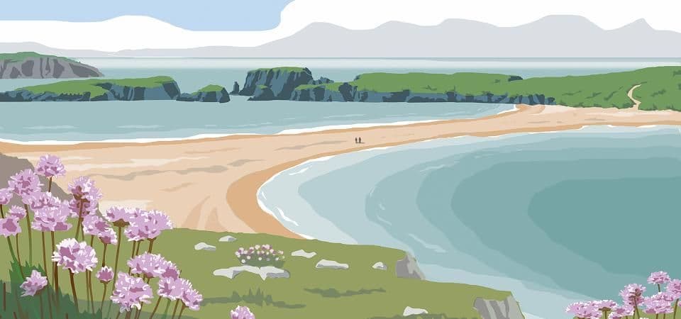 Coastal art print by Fiona Horan